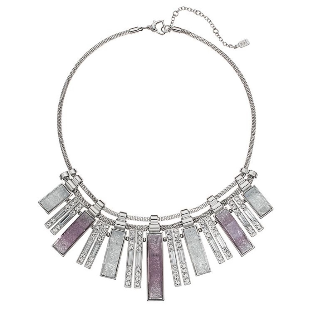 NWT Jennifer Lopez Graduated Geometric Bar Statement Necklace